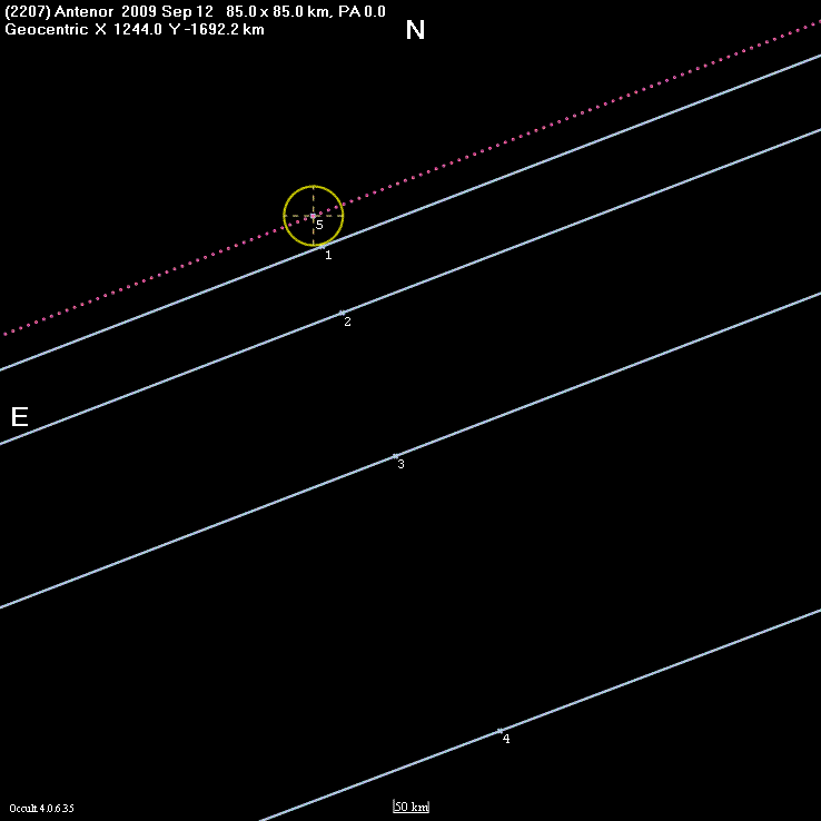 Antenor occultation - 2009 September 12