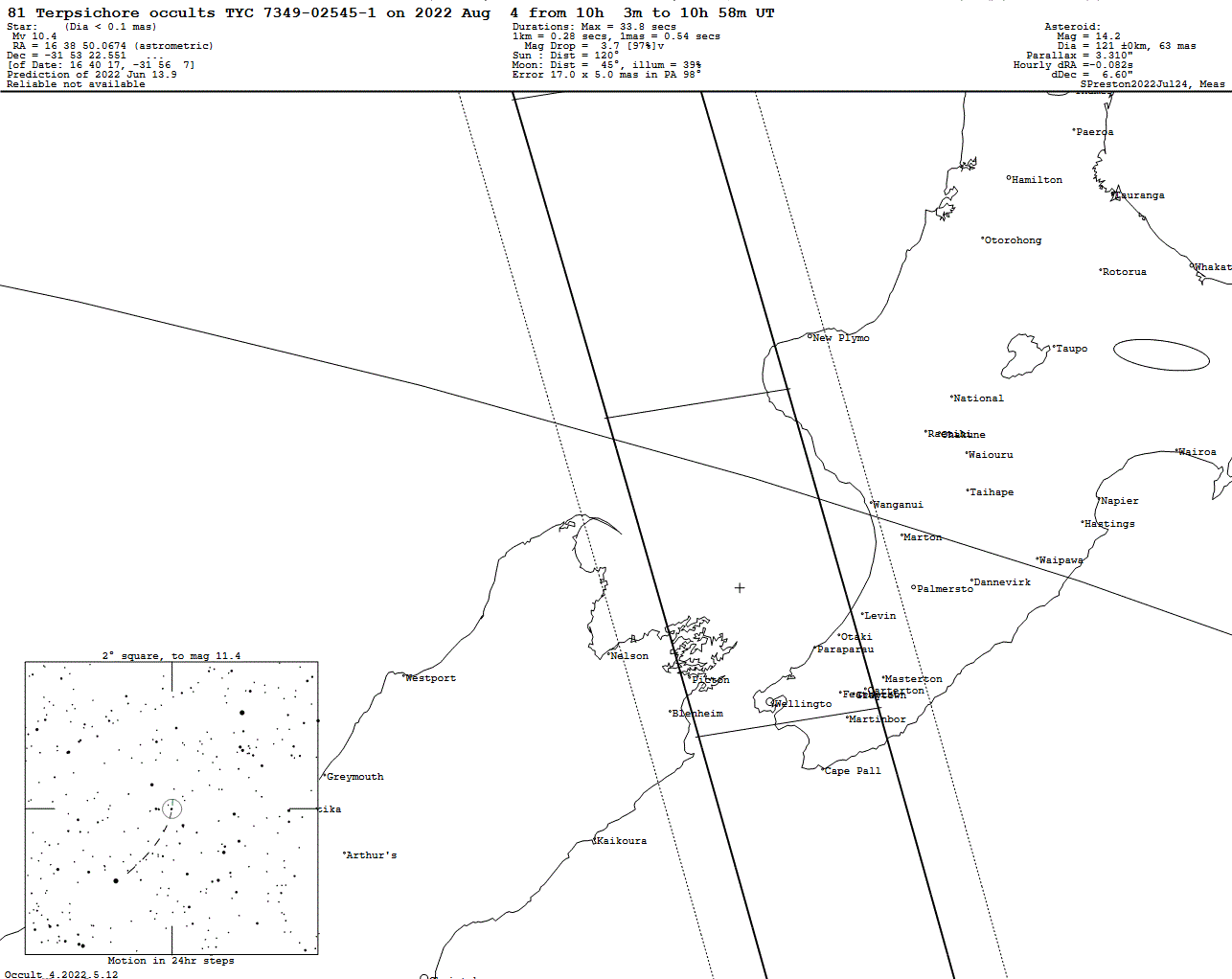 Terpsichore Update Map