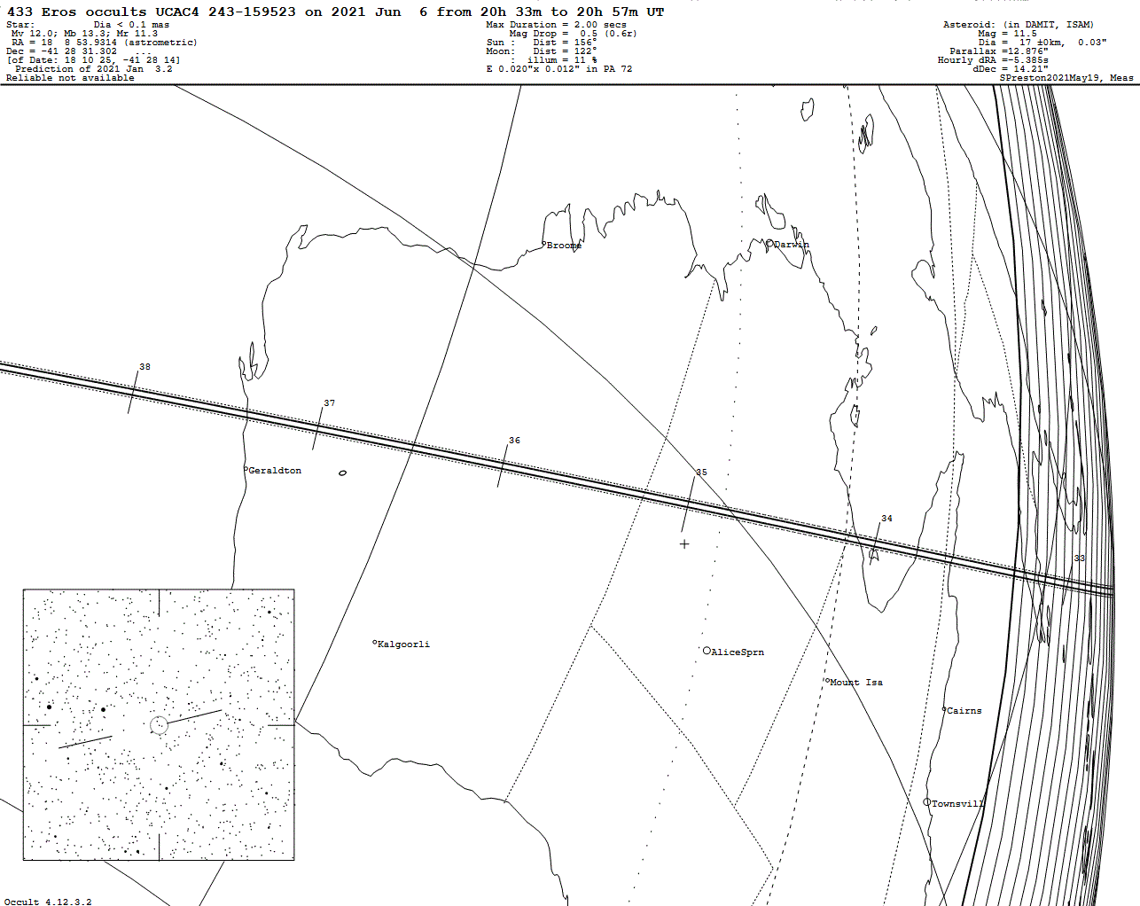 asteroid 433 eros orbit map